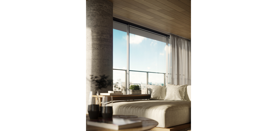 Perspectiva Ilustrada Living Ampliado em Detalhe - Opção 2