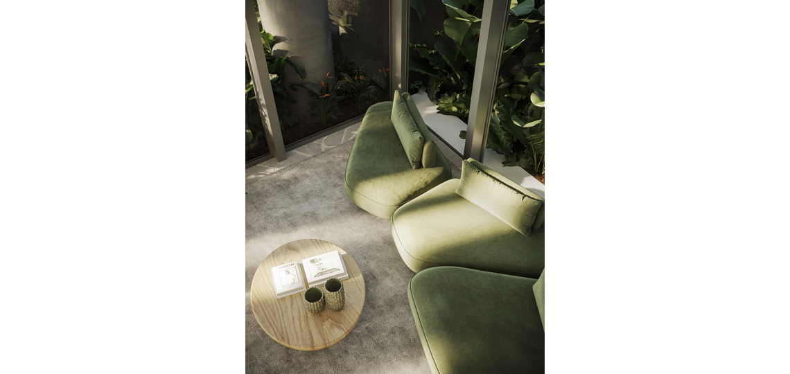 Perspectiva Ilustrada Lobby social em Detalhe_1